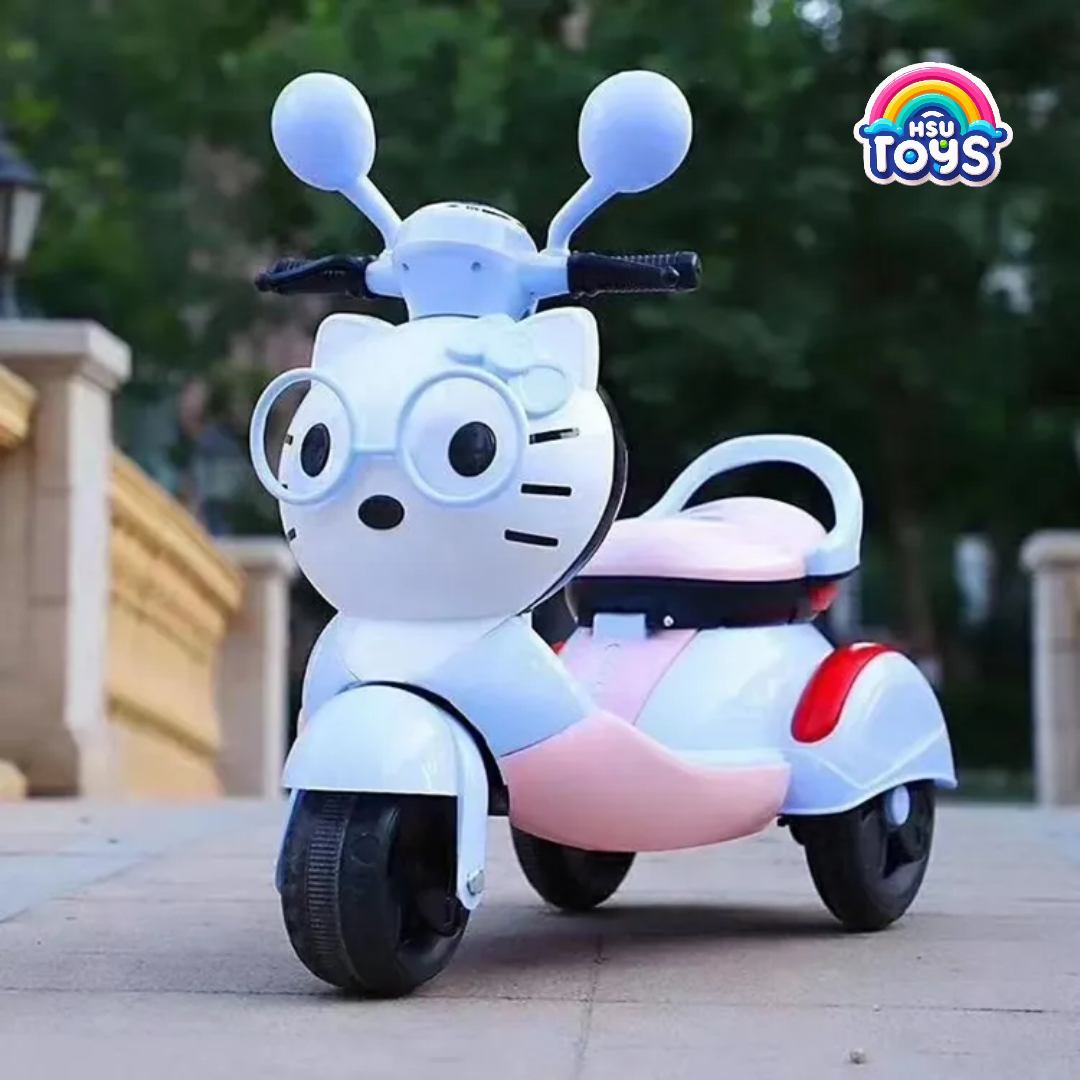 Hello Kitty-Inspired Electric Scooter for Kids – Pink Ride-On Bike with Lights