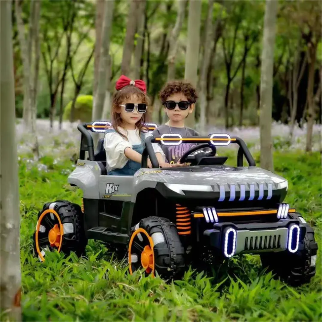 KTX 4x4 Electric Ride-On Jeep – 12V, Leather Seat, EVA Tyres, LED Lights.