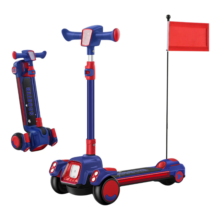 High quality foldable childs's 3 wheel manual Scooty for kids for ages 3-15