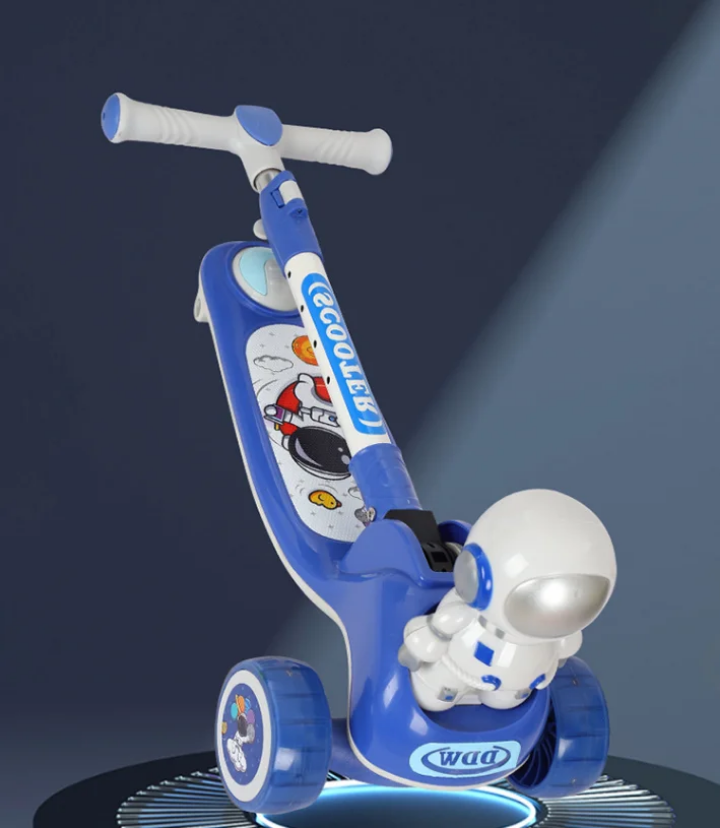 Astronaut themed foldable manual Scooty for kids for ages 3-12