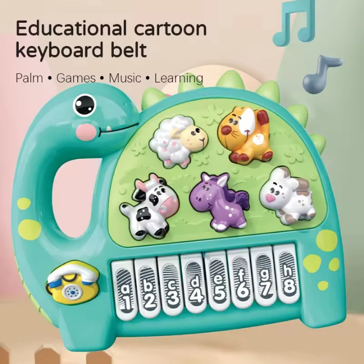 Cute small musical piano for kids 18m+ with cute animal sounds