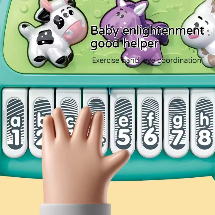 Cute small musical piano for kids 18m+ with cute animal sounds