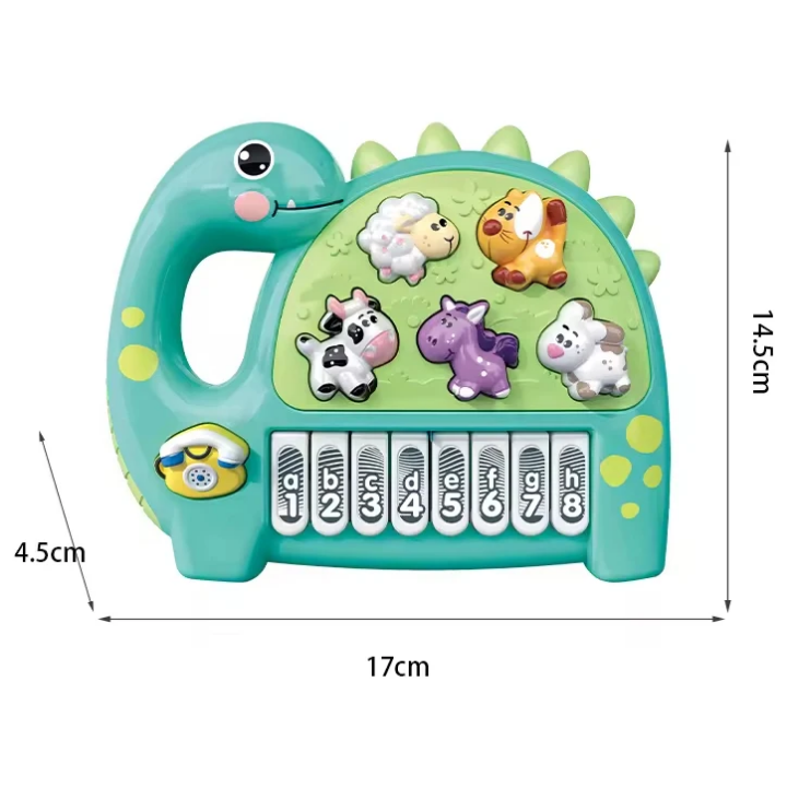 Cute small musical piano for kids 18m+ with cute animal sounds