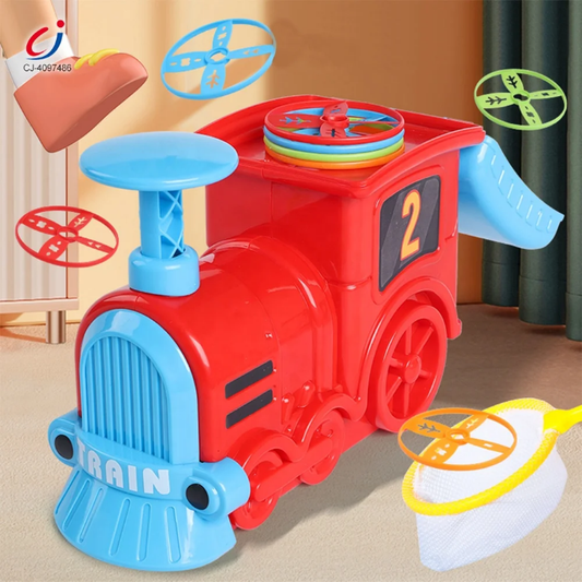 Funny train flying saucer 2 player flying disc catching game for kids 3+