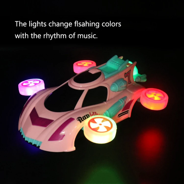 Dazzle dance futuristic sci-fi battery operated musical car for kids