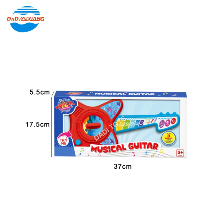 Electronic musical battery operated guitar with numerical piano for kids