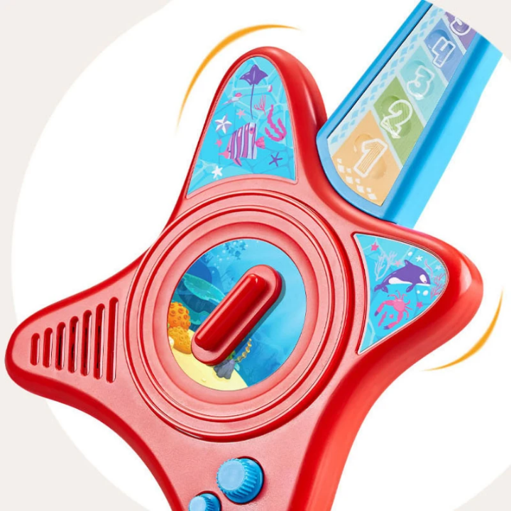 Electronic musical battery operated guitar with numerical piano for kids