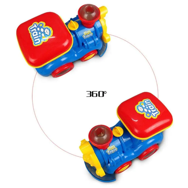 Cartoon baby train battery operated with smoke and light music for kids