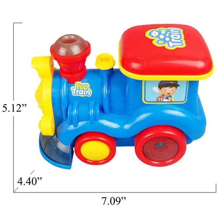 Cartoon baby train battery operated with smoke and light music for kids