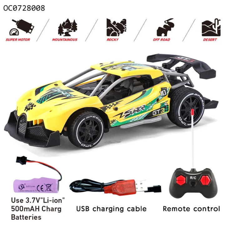 Fierce RC rechargeable rally car for kids