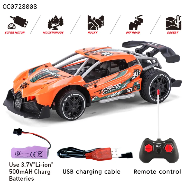 Fierce RC rechargeable rally car for kids