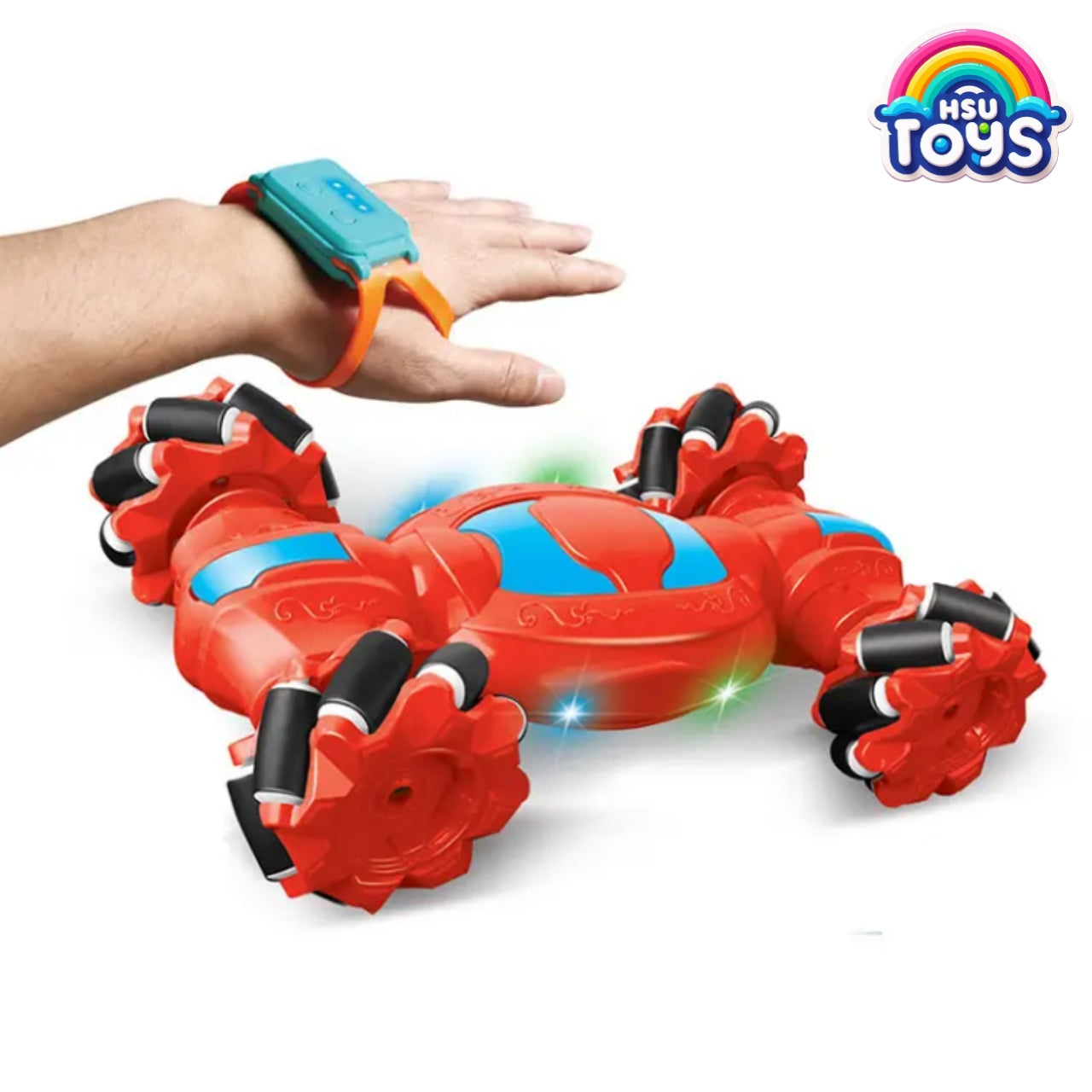 Stunt racing rechargeable car with hand gesture sensing watch for kids