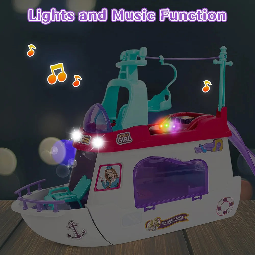 Fashion city fashion travel yacht with light & music for kids 3+