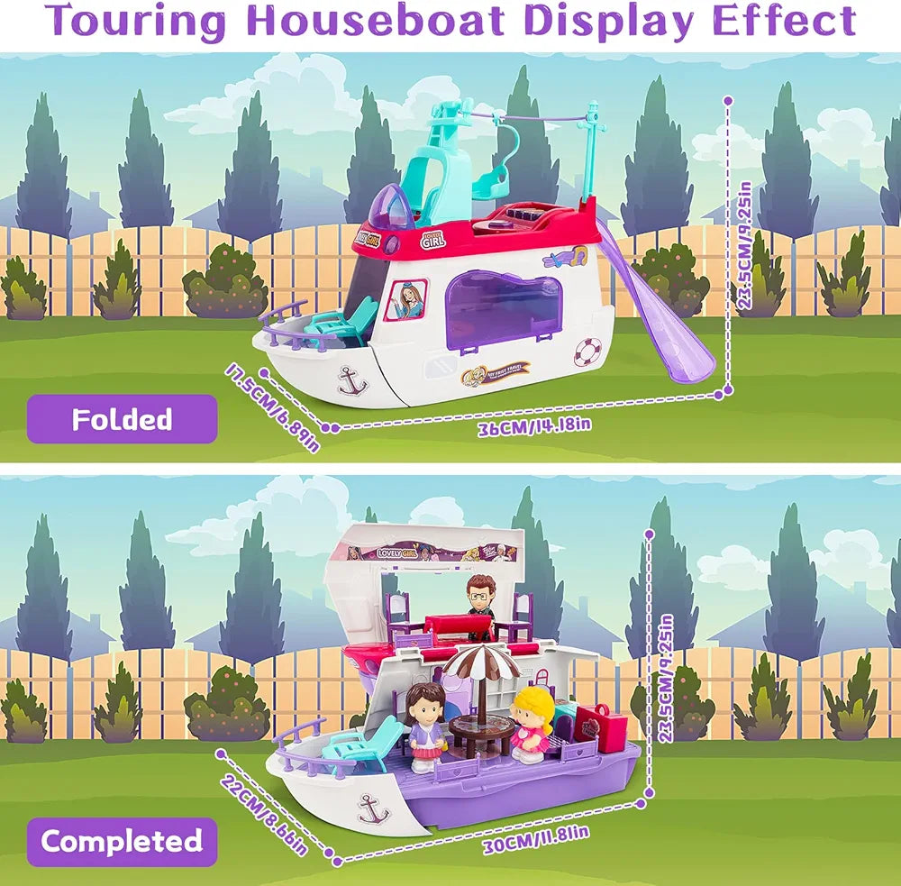 Fashion city fashion travel yacht with light & music for kids 3+