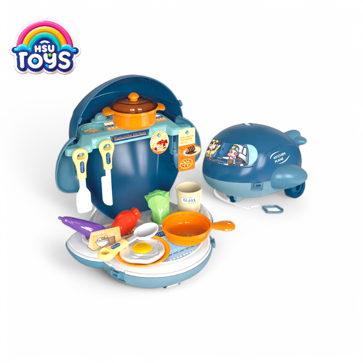 Mini kitchen set in aeroplane theme for kids