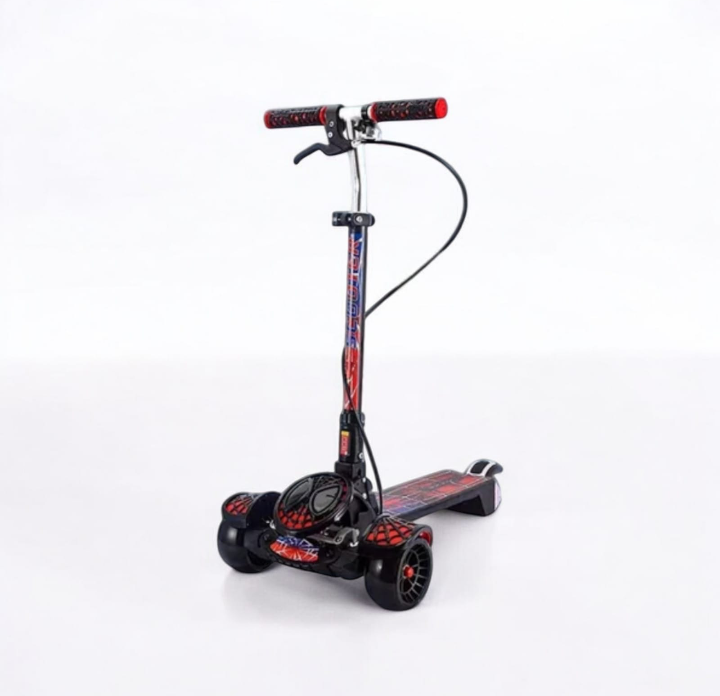 Spider-man themed foldable heavy duty manual Scooty for kids for ages 4-15