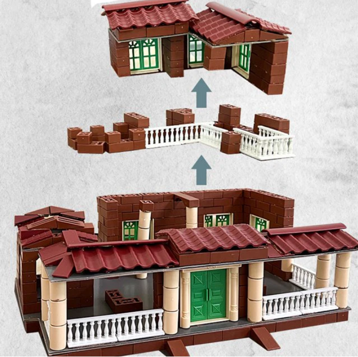 DIY mini architect building blocks set for kids 431 pcs