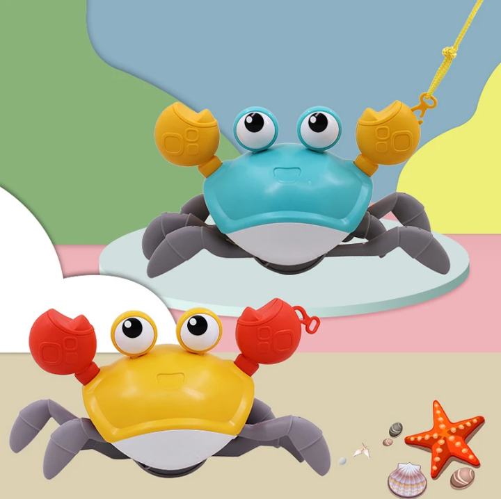 Funny crawling cute crab with sensors battery operated toy for kids