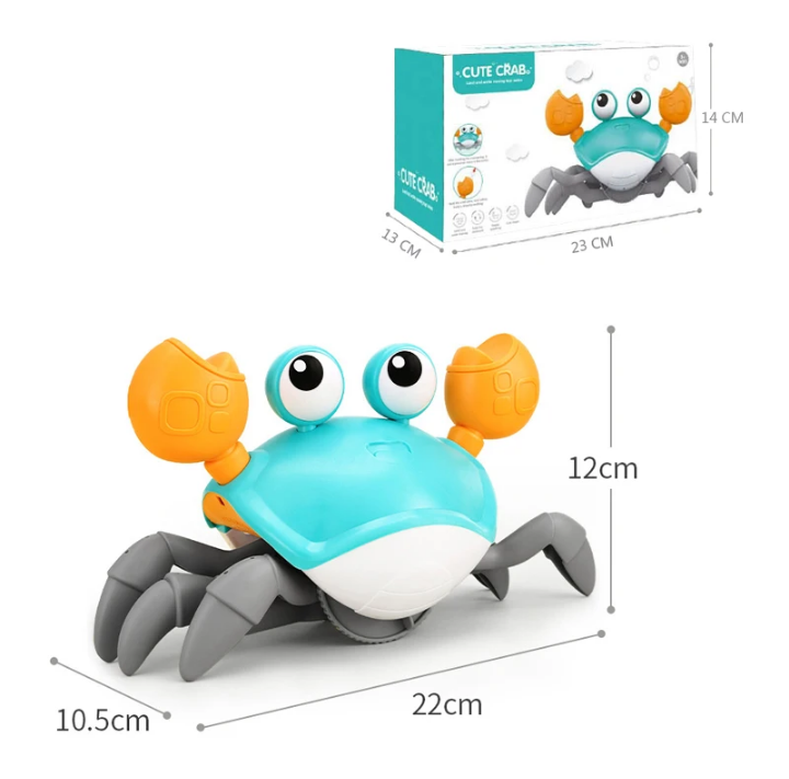 Funny crawling cute crab with sensors battery operated toy for kids