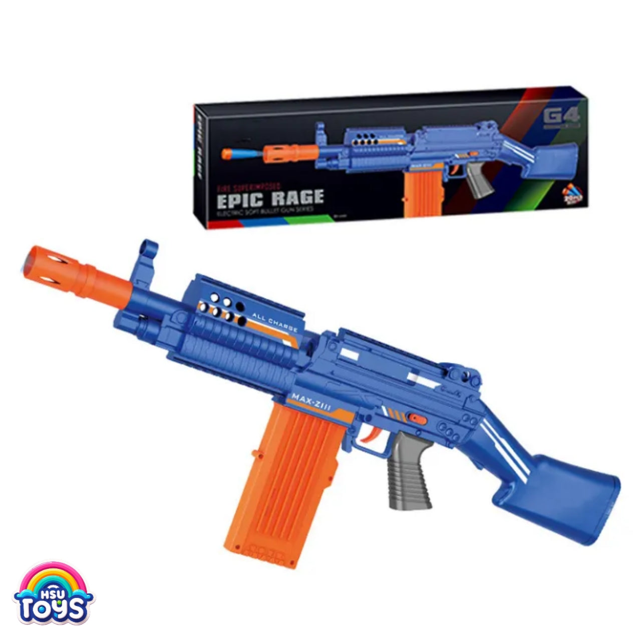 Epic rage automatic battery operated soft bullet shooter gun for kids