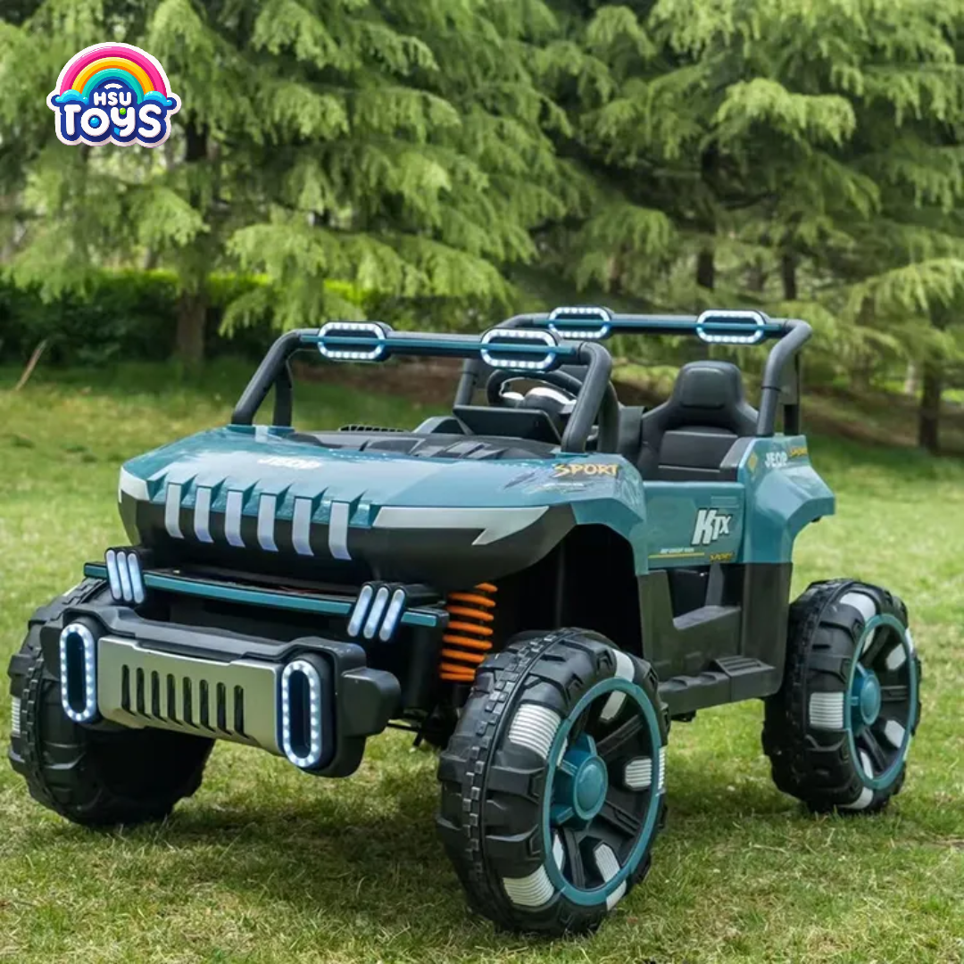 KTX 4x4 Electric Ride-On Jeep – 12V, Leather Seat, EVA Tyres, LED Lights.