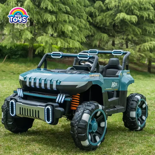 KTX 4x4 Electric Ride-On Jeep – 12V, Leather Seat, EVA Tyres, LED Lights.