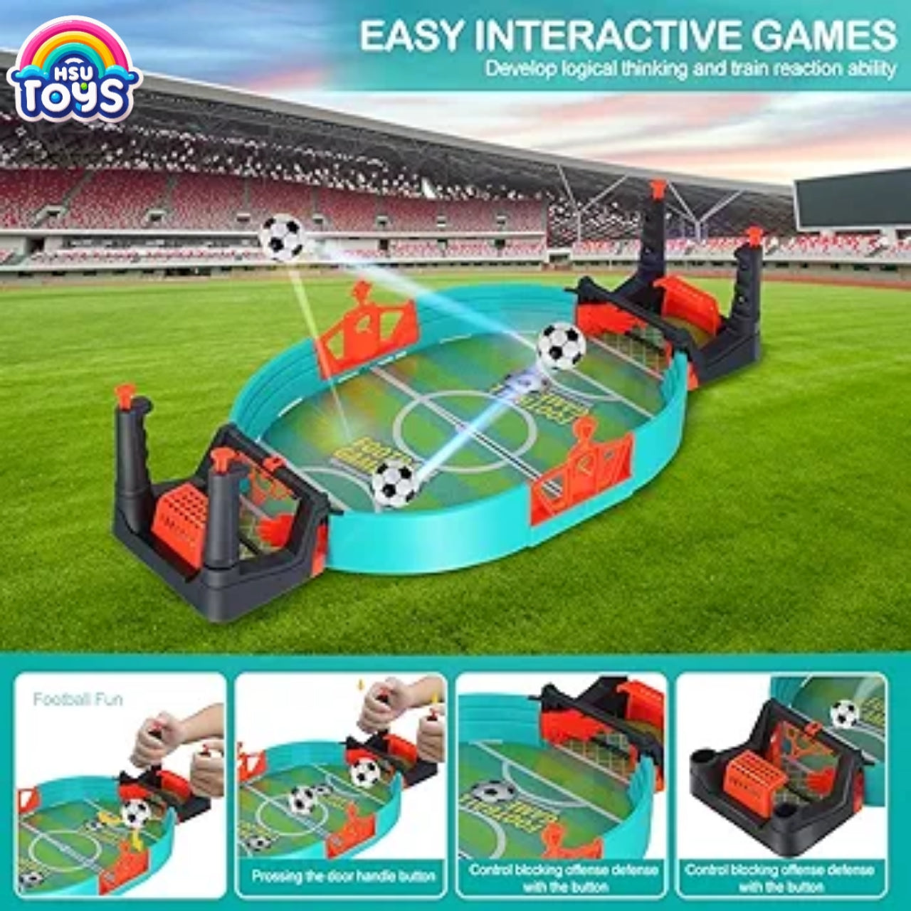 Football competition 2 player tabletop catapult game for kids