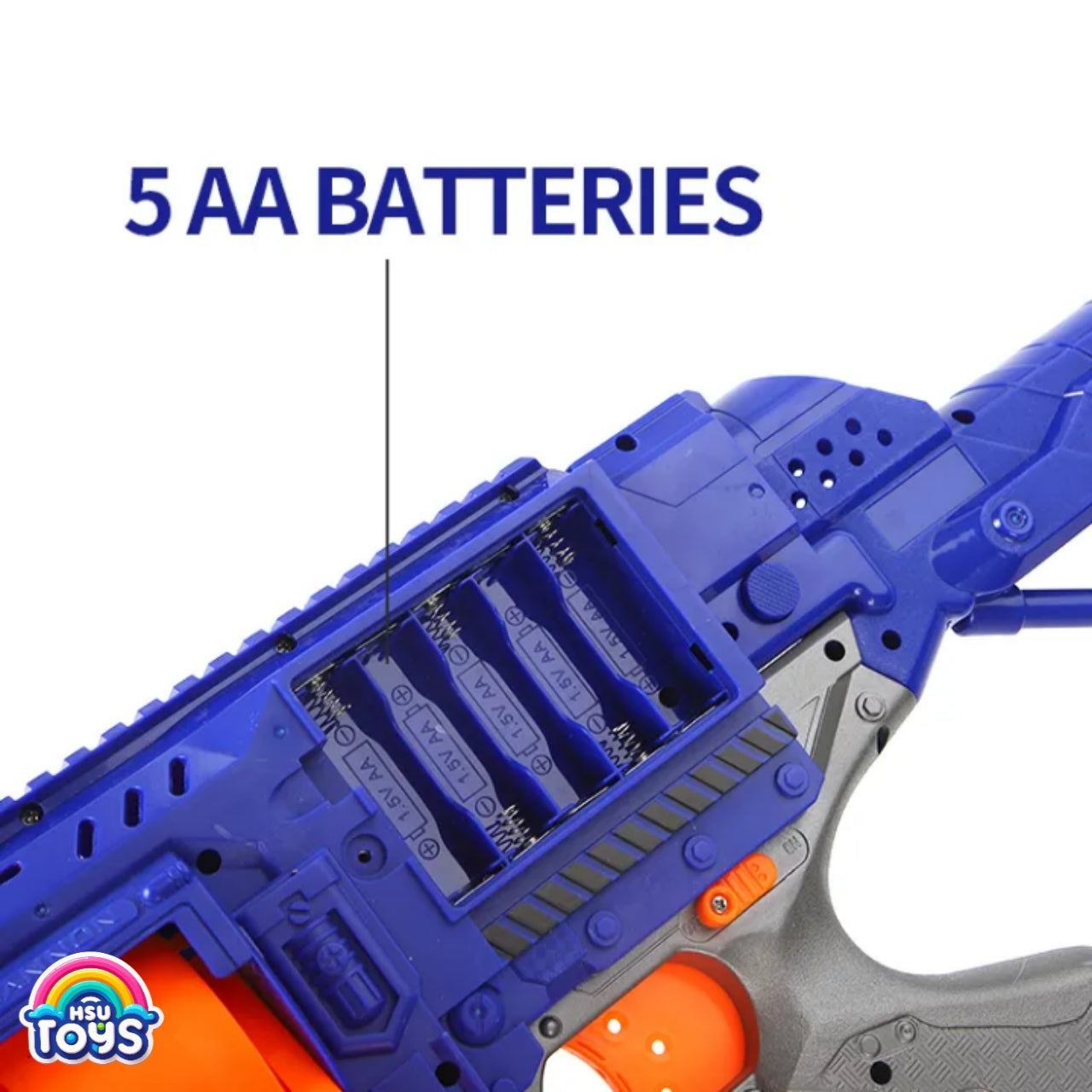 Epic rage automatic battery operated soft bullet shooter gun double magazine for kids