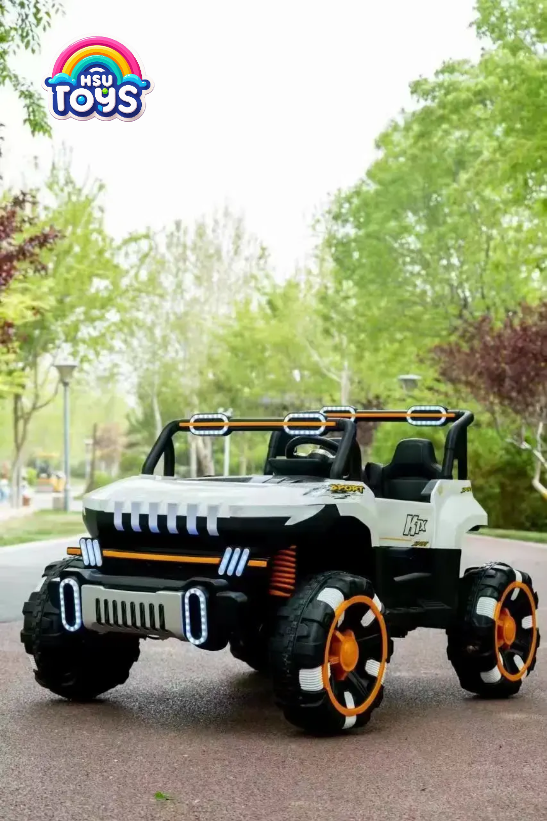 KTX 4x4 Electric Ride-On Jeep – 12V, Leather Seat, EVA Tyres, LED Lights.