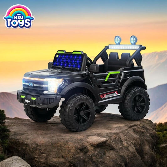 12V Ford Kids Jeep Off-Road Ride-On Car with LED Lights & Sound – Adventure Awaits!