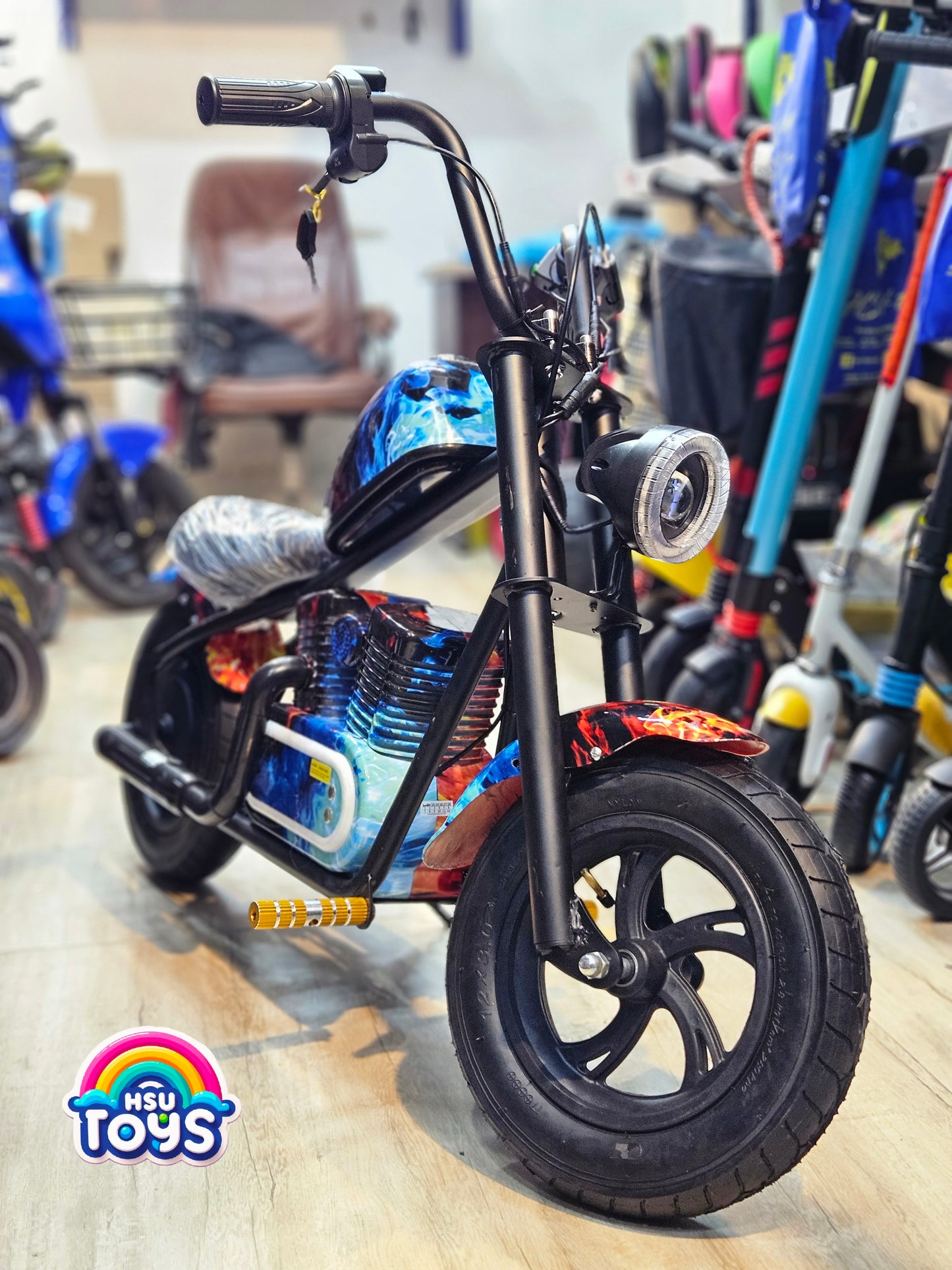 HARLEY CHOPPER E-BIKE FOR KIDS AGES 5-15 YEARS. 36V POWERFUL LITHIUM BATTERY