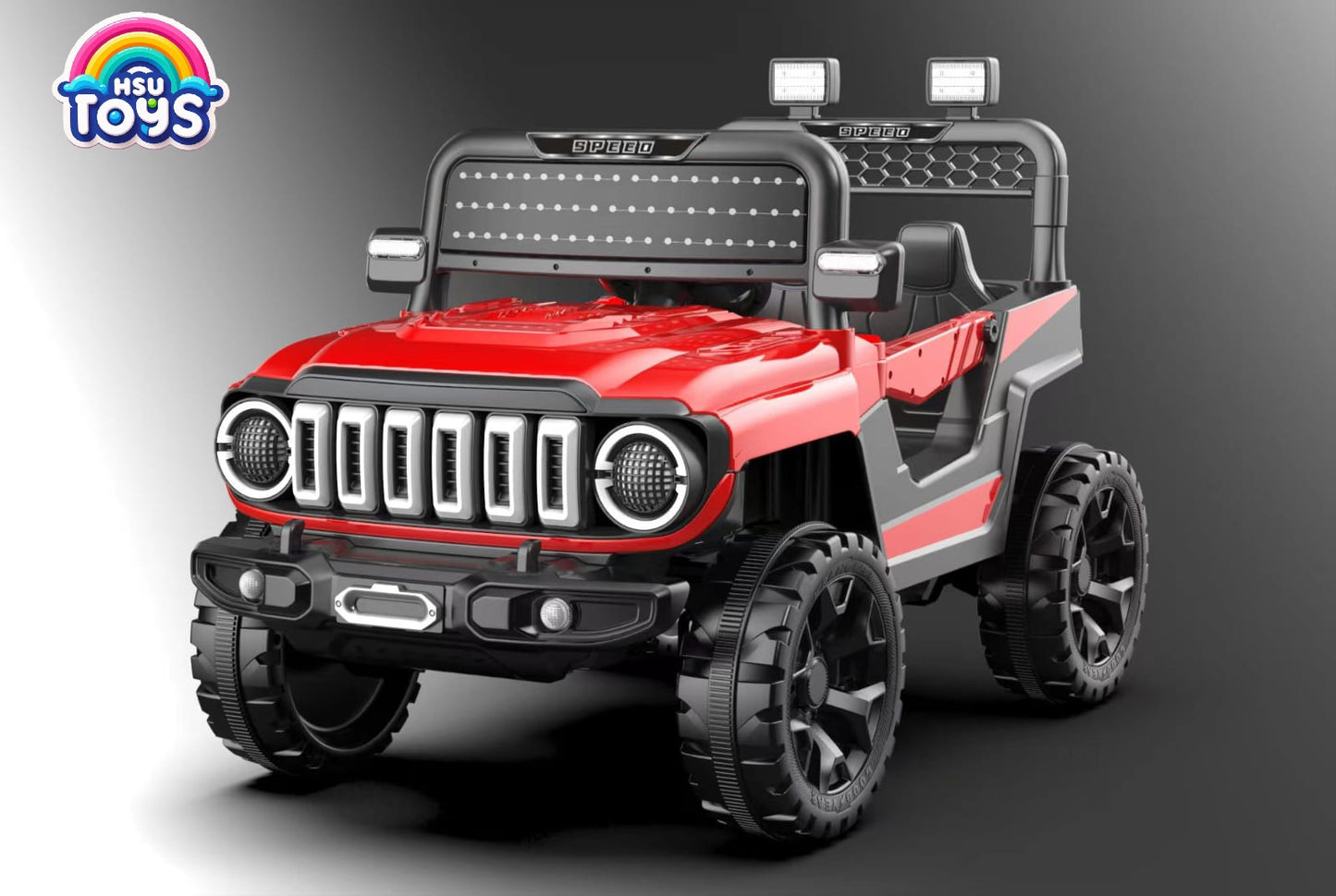 12V Rubicon Off-Road Ride-On Jeep with LED Lights & Sound – Adventure Awaits!