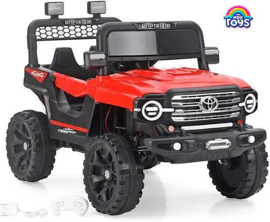 12V Mini Toyota Off-Road Ride-On Jeep with LED Lights & Sound – Adventure Awaits!