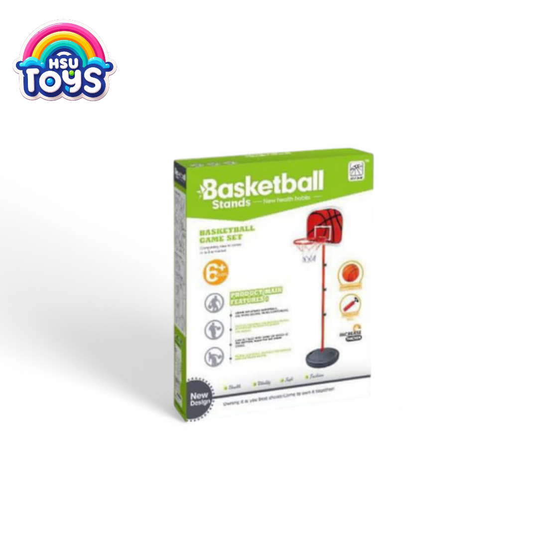 Basketball stand complete metallic basket ball set for kids