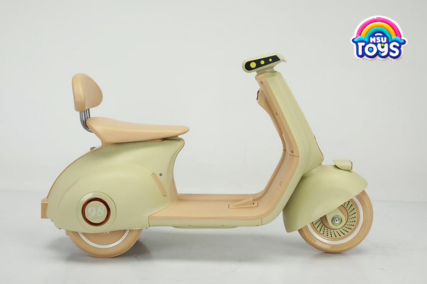 BIG SIZE VESPA SCOOTER FOR KIDS. 12V BATTERY. CLASSIC FIBRE FINISHING