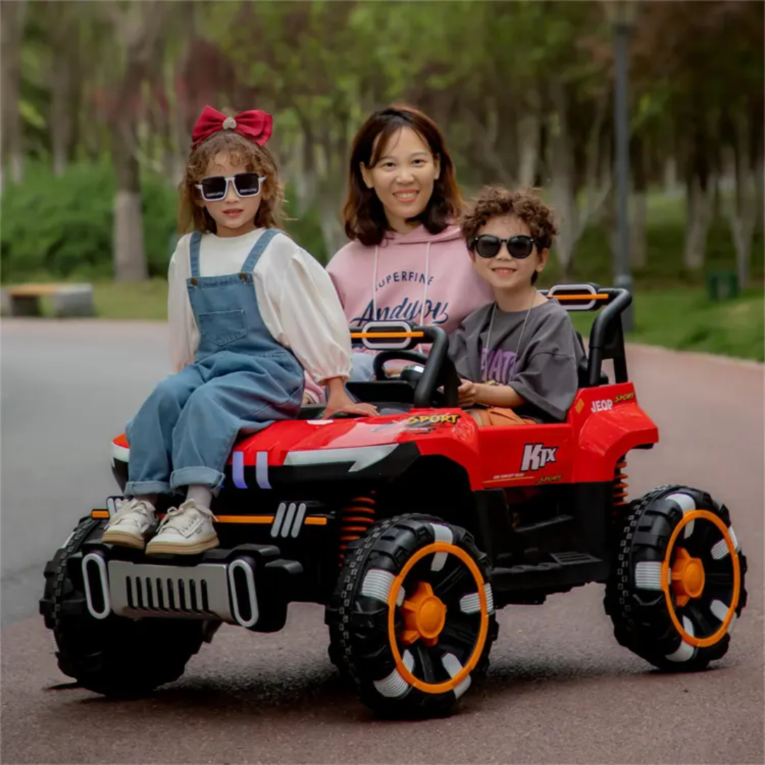 KTX 4x4 Electric Ride-On Jeep – 12V, Leather Seat, EVA Tyres, LED Lights.
