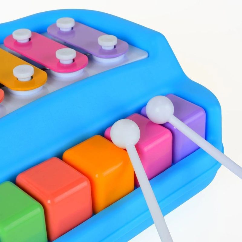 Knock 2 in 1 xylophone and manual piano for kids 3+